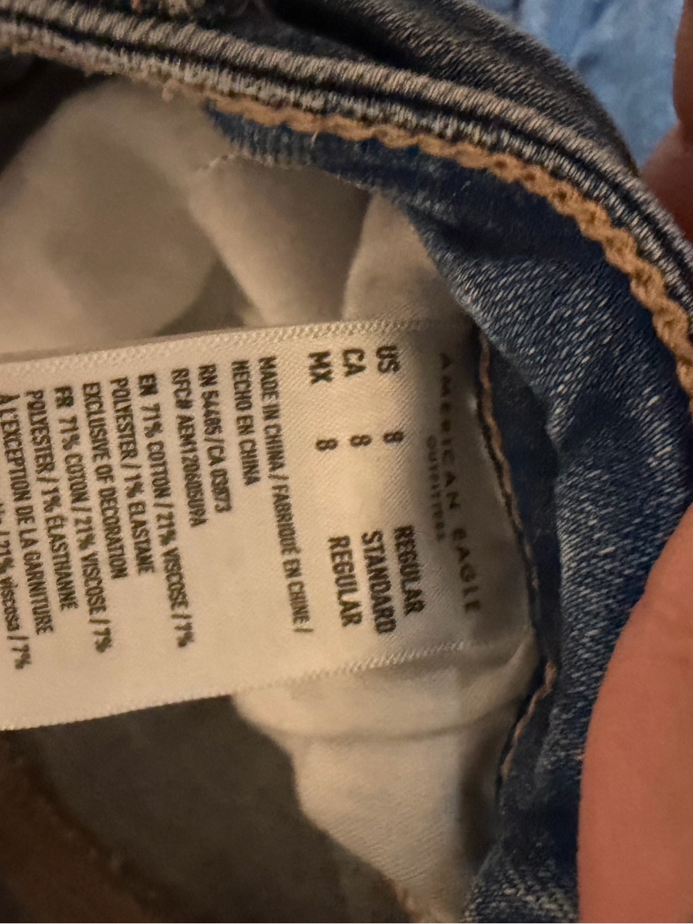 American Eagle Blue Denim Jeans - Classic Medium Wash